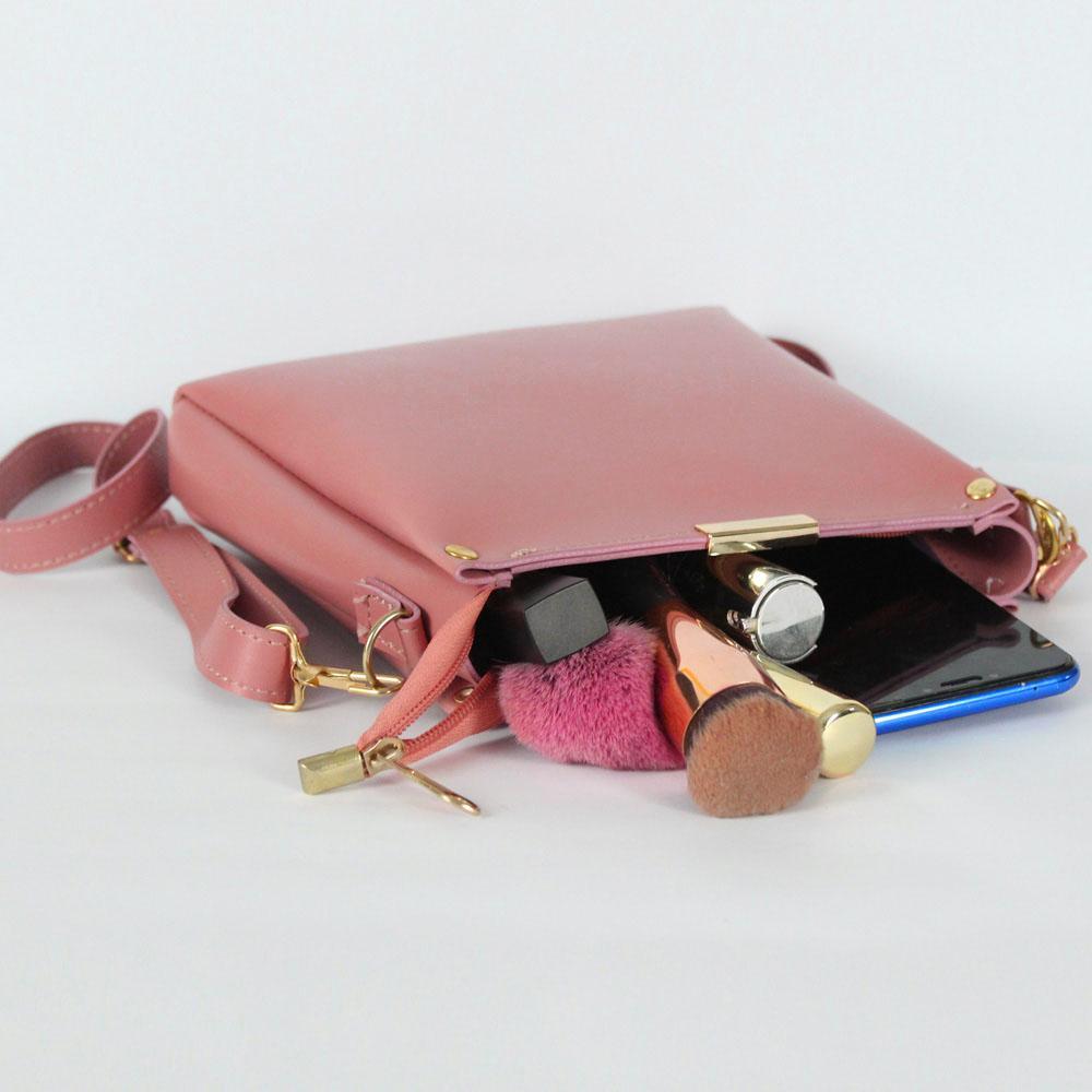 Girl's Rexine Plain Handbag