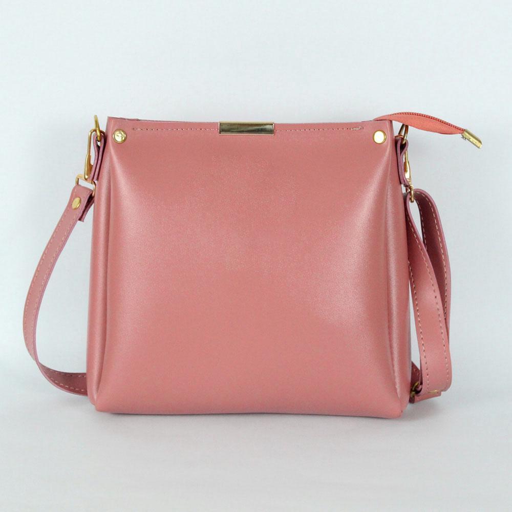 Girl's Rexine Plain Handbag