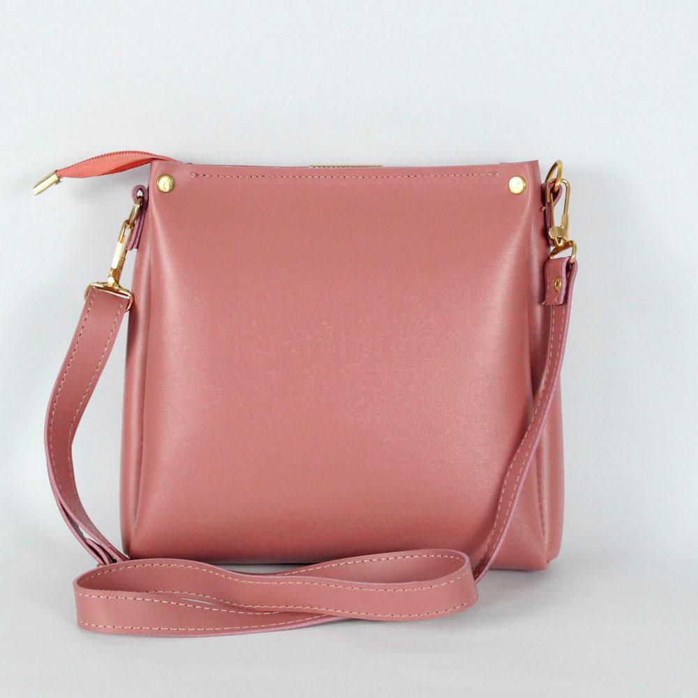 Girl's Rexine Plain Handbag