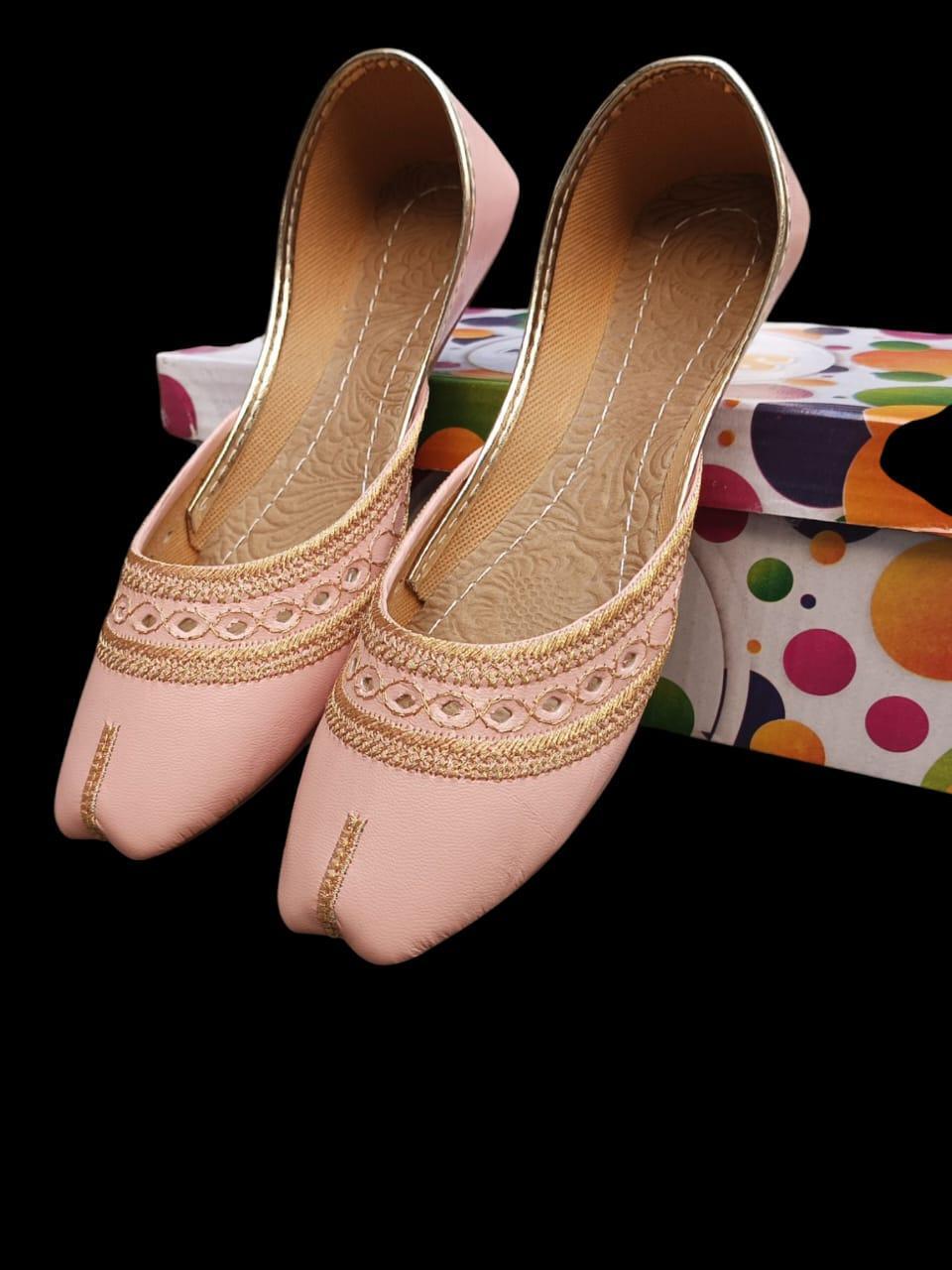 Stylish Women's Velvet Khussa with Thread Work