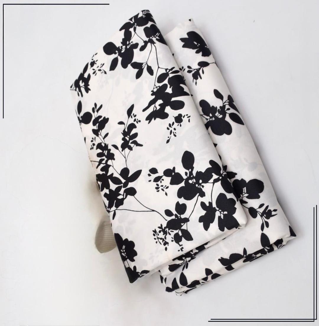2 Pcs Women's Unstitched Printed Suit