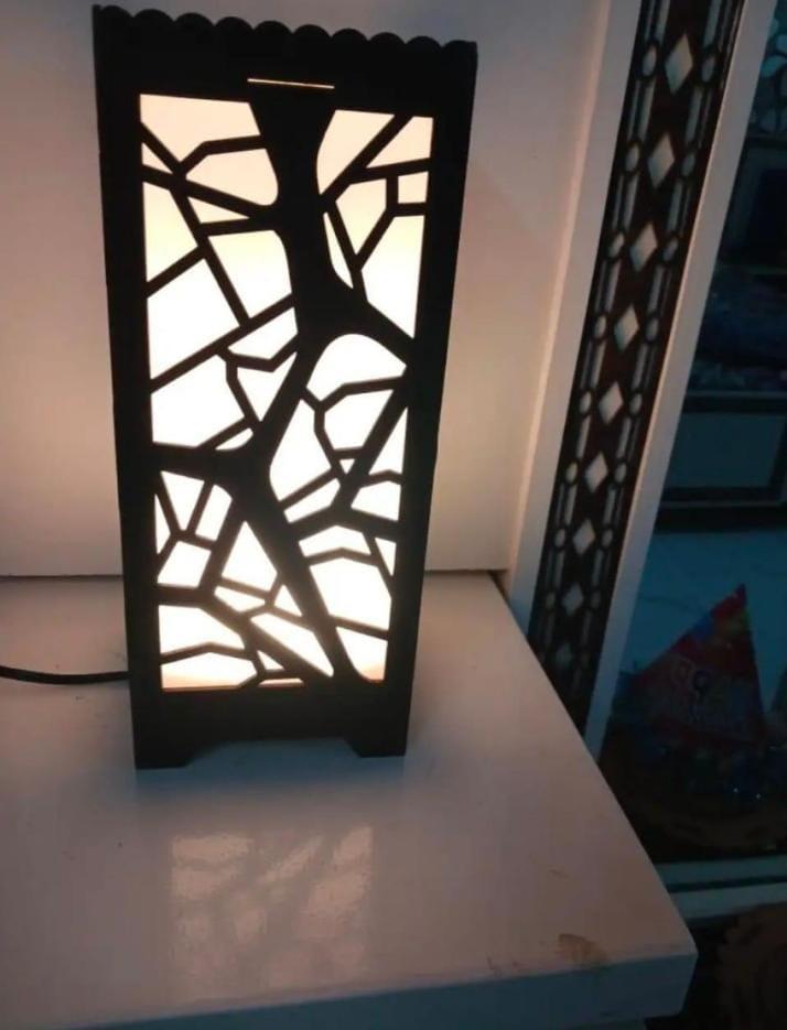 3D Wooden Table Lamp 11.5" Modern Design