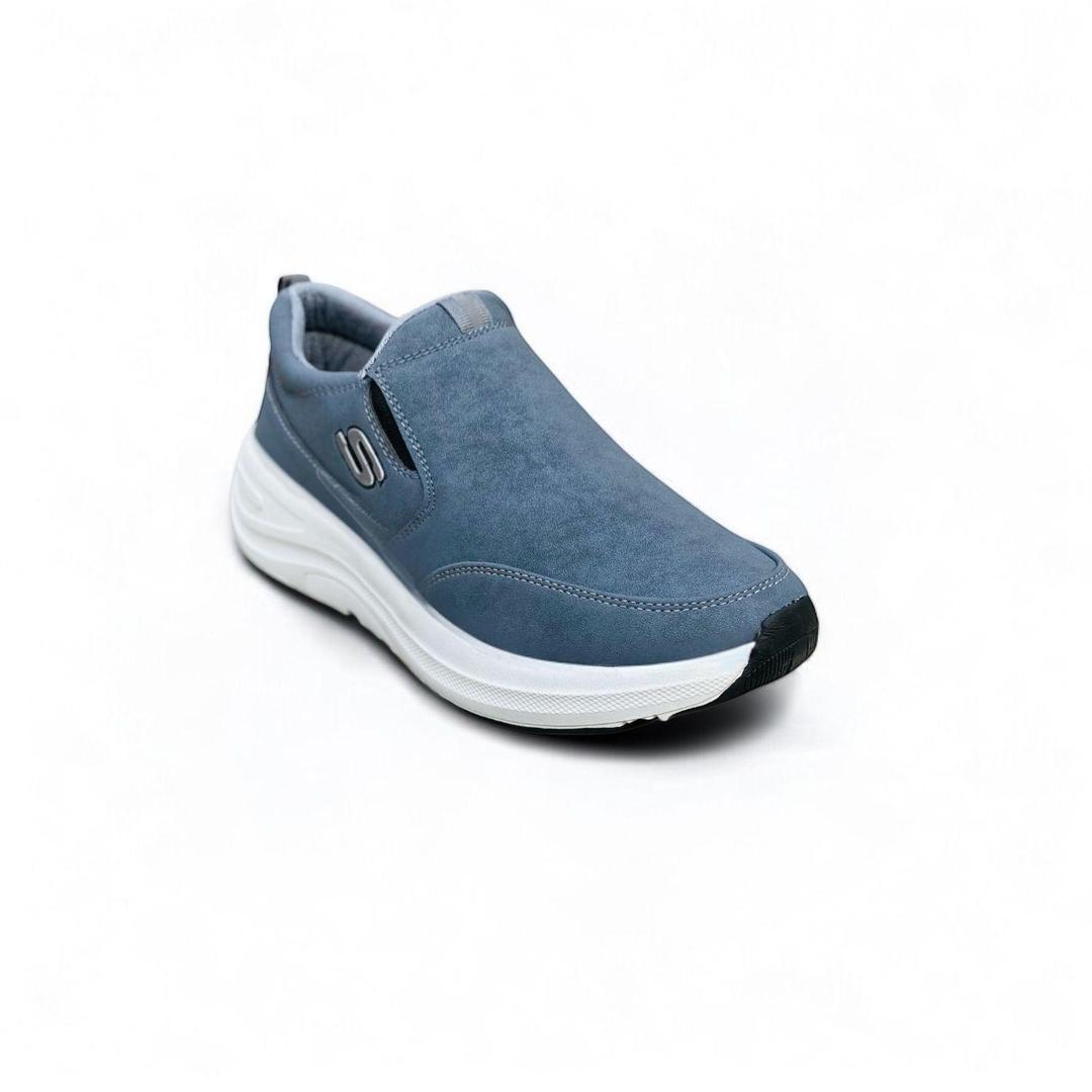 Casual Grey Synthetic Leather Sneakers