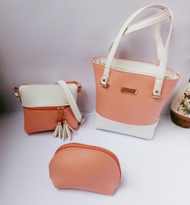 Women's Faux Leather Hand Bag Set