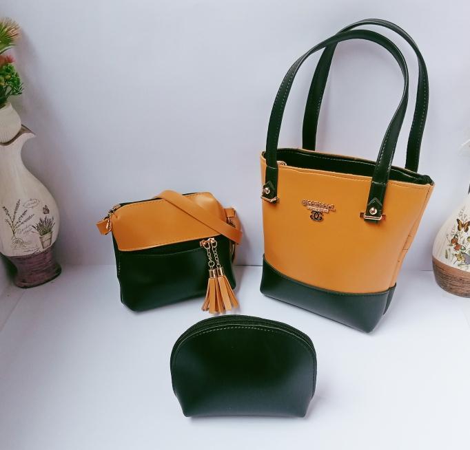 Women's Faux Leather Hand Bag Set