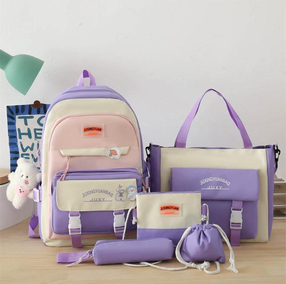 5 Pcs Nylon Backpack