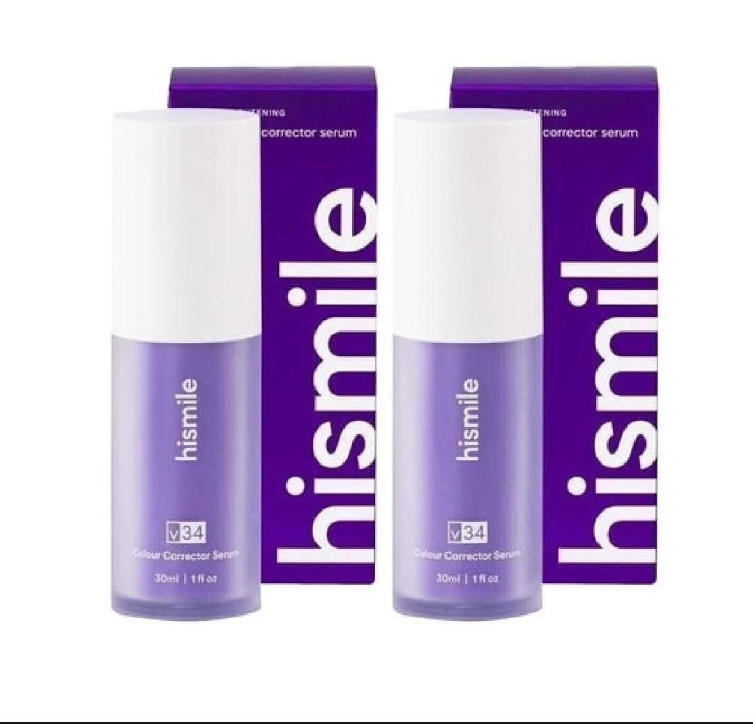 V34 Colour Corrector Serum - Purple Toothpaste for Teeth Whitening - 30ml