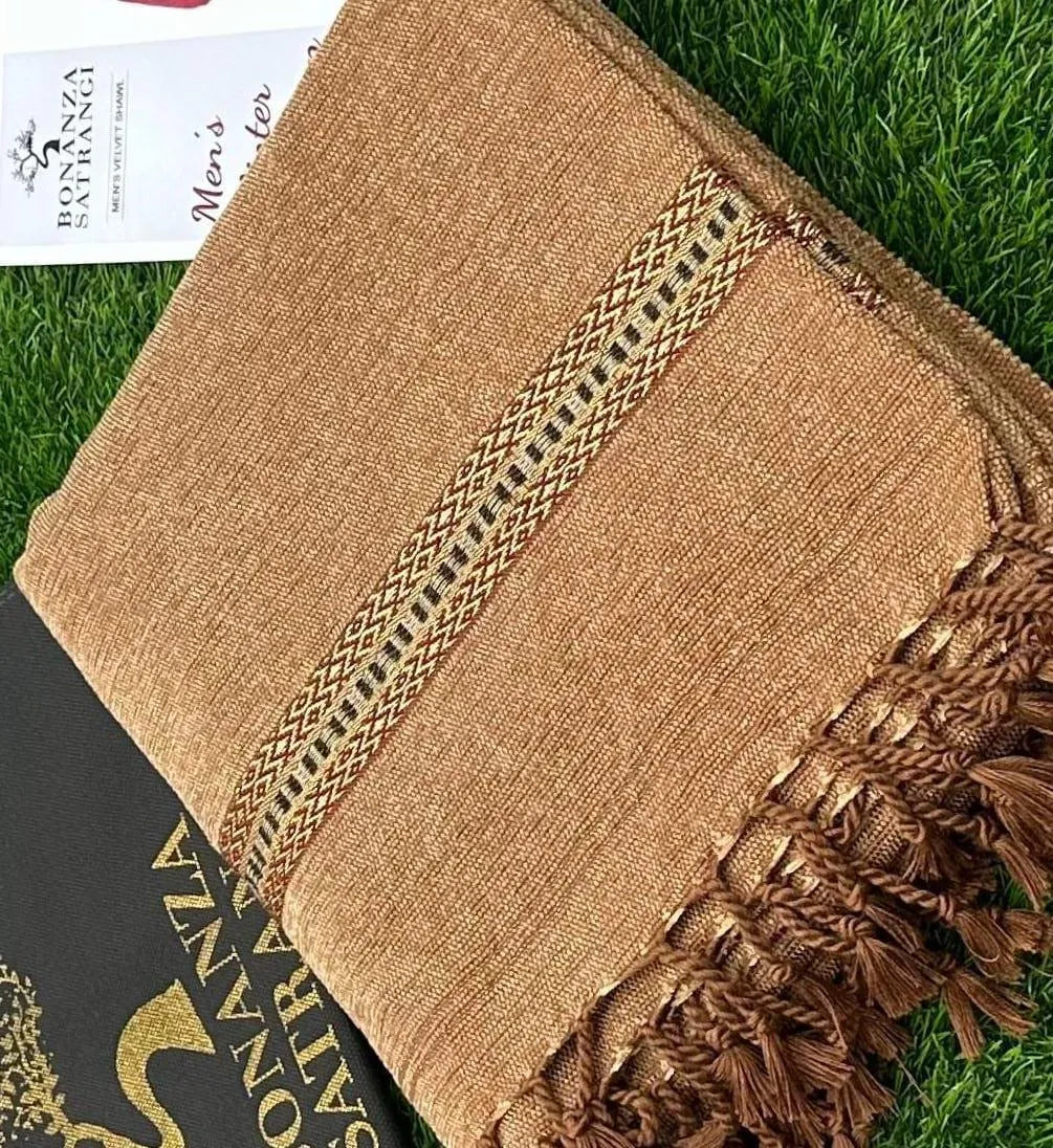 1 Pc Men's Velvet Plain Shawl