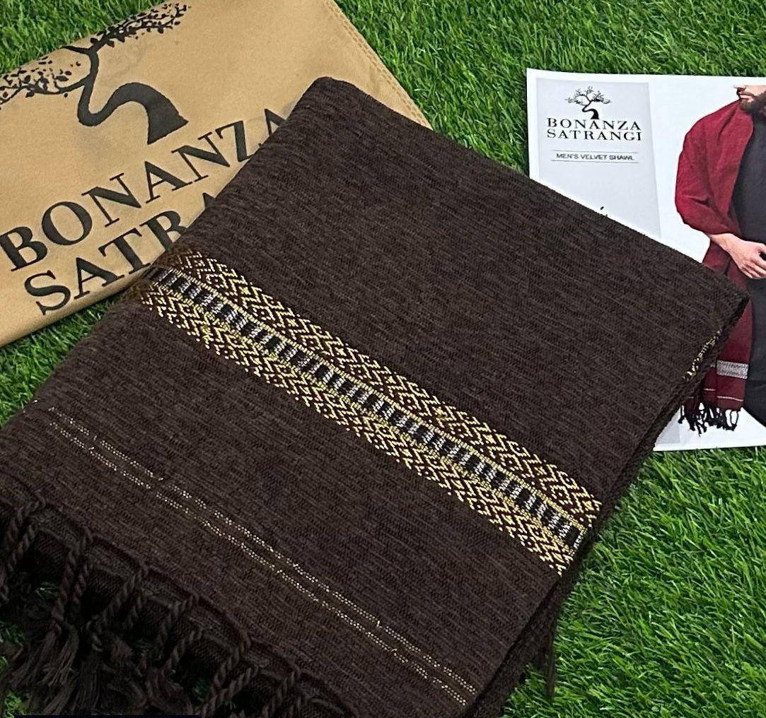 1 Pc Men's Velvet Plain Shawl