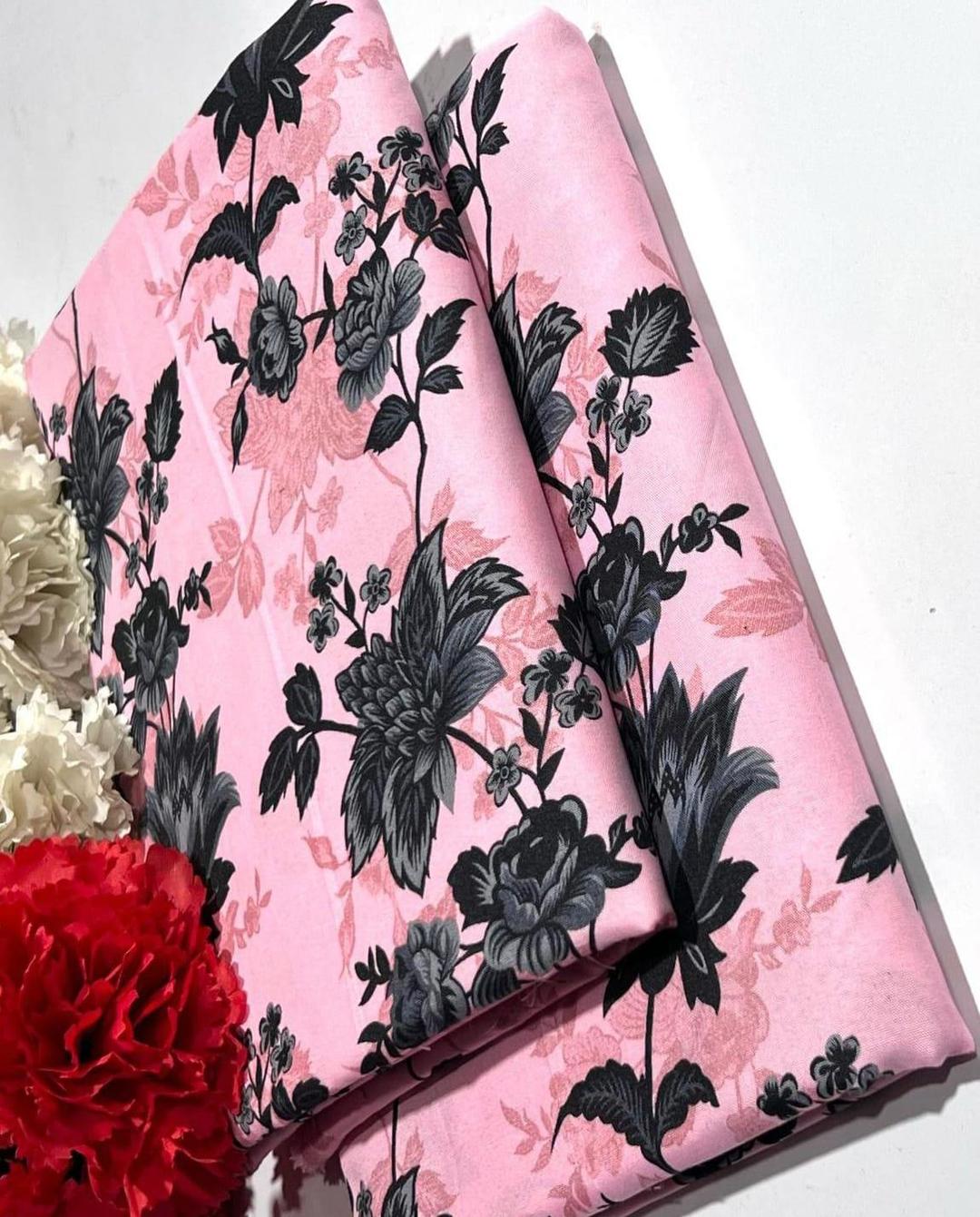 2 Pcs Women's Unstitched Printed Suit