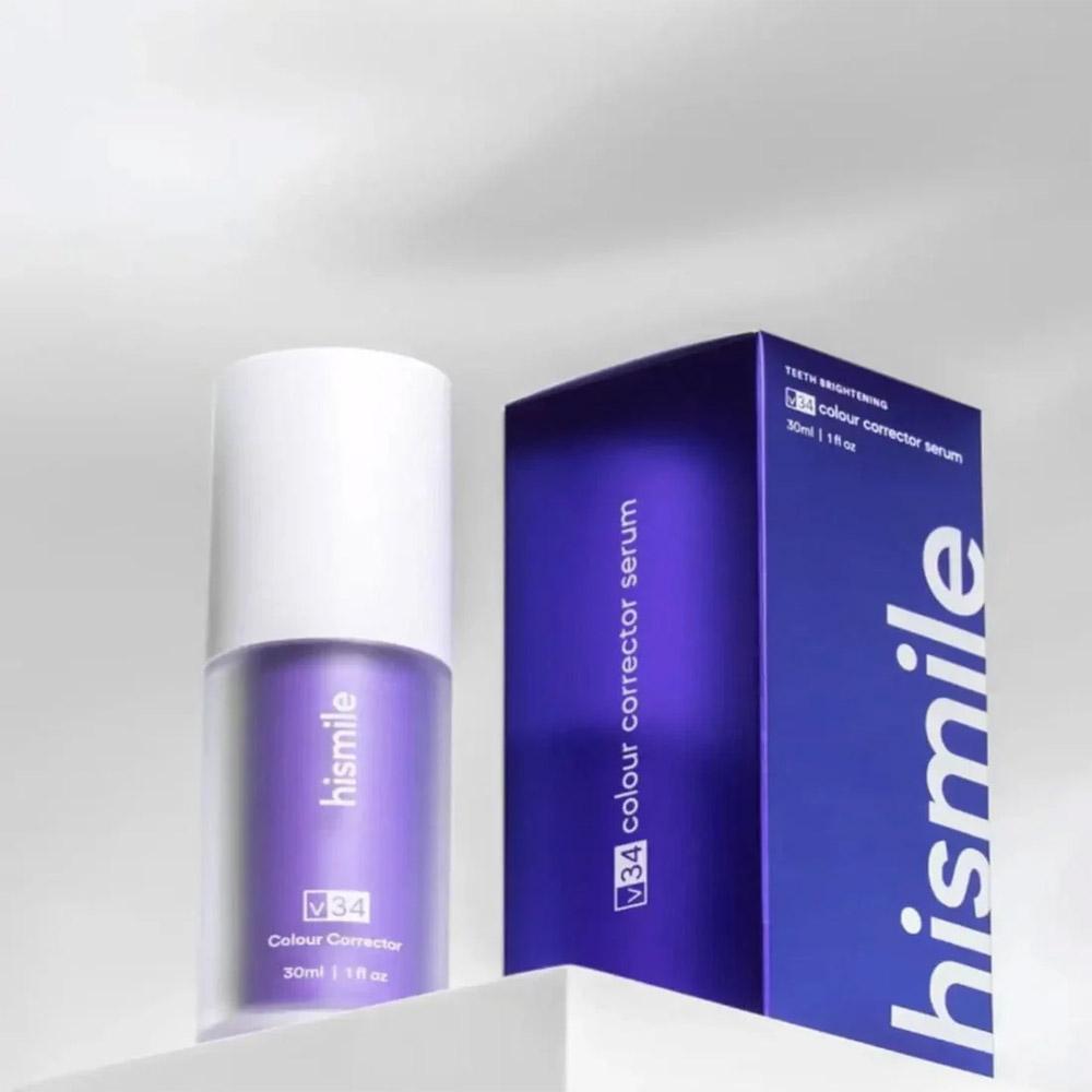V34 Colour Corrector Serum - Purple Toothpaste for Teeth Whitening - 30ml