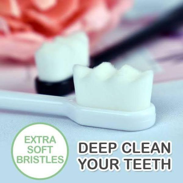 Ultra Thin Tooth Brush, Smooth White & Black Design