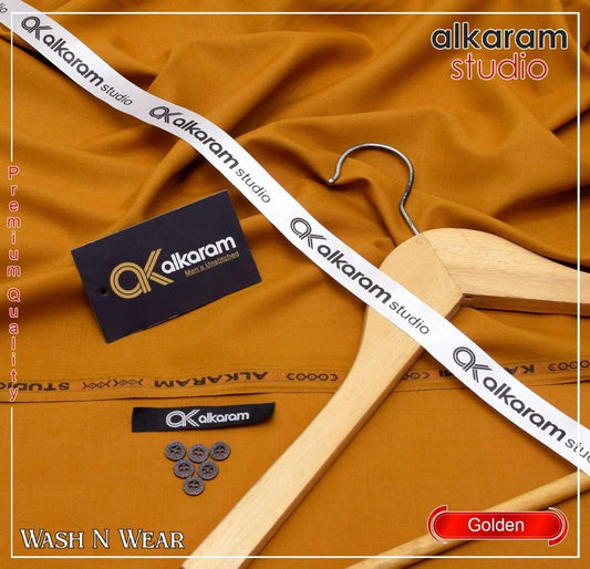 Golden Boski Plain Suit for Men Unstitched