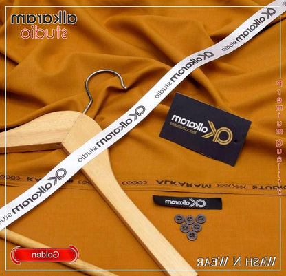 Golden Boski Plain Suit for Men Unstitched