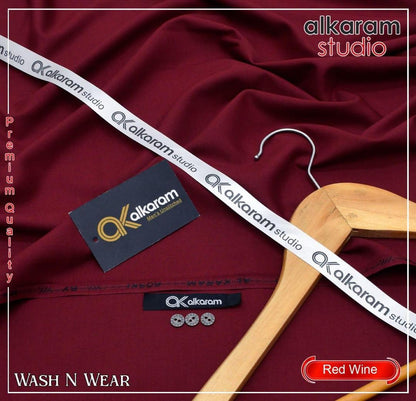 Unstitched Boski Suit Red Wine