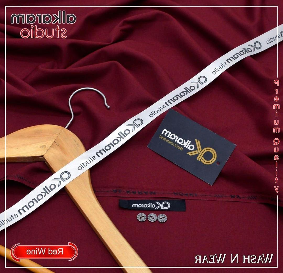 Unstitched Boski Suit Red Wine