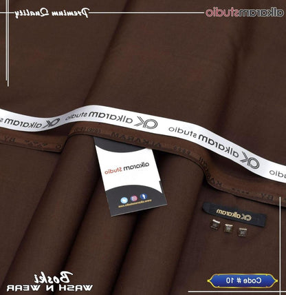 Premium Brown Boski Plain Suit for Men