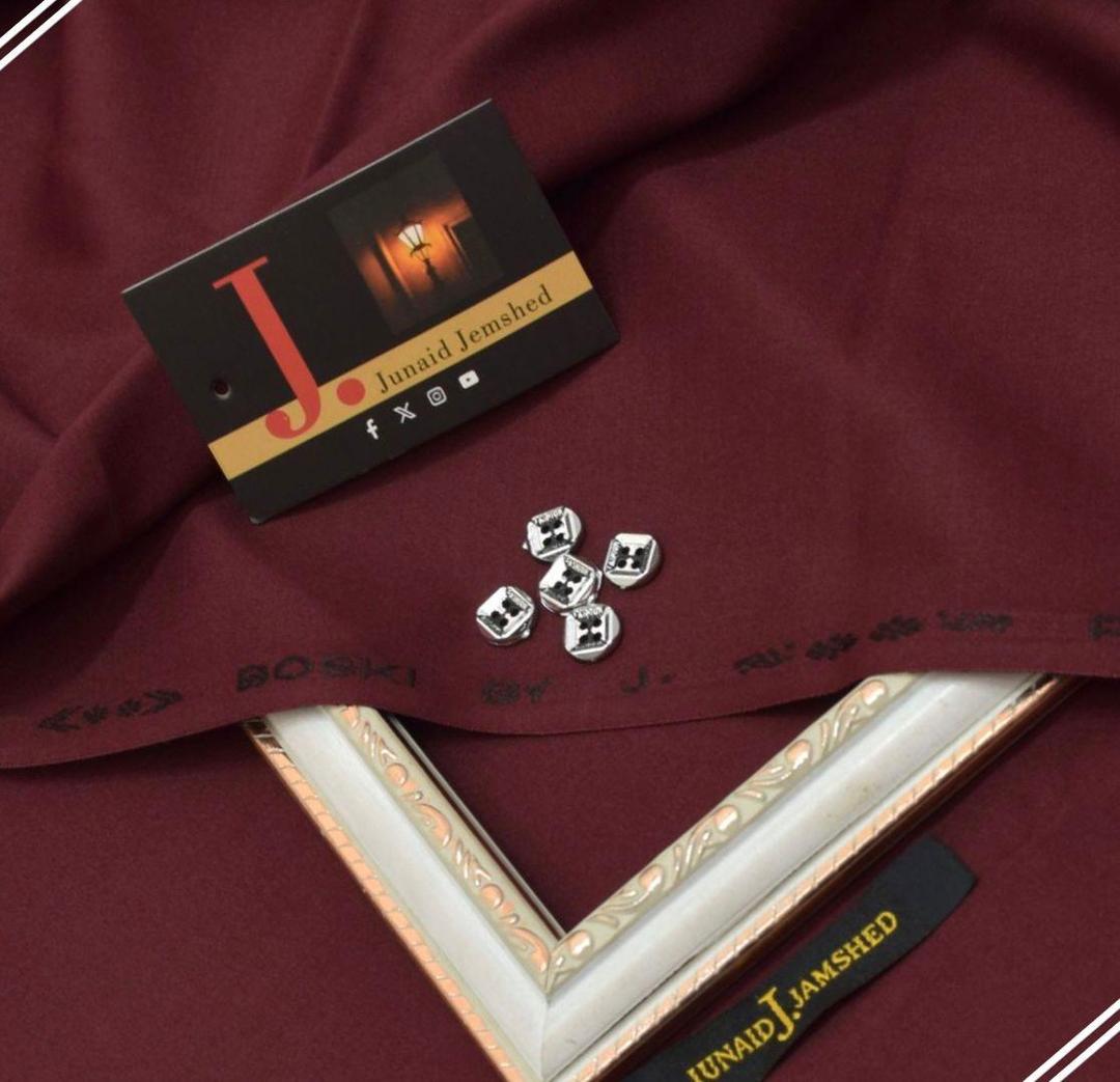 Maroon Boski Plain Suit for Men with 8 Buttons