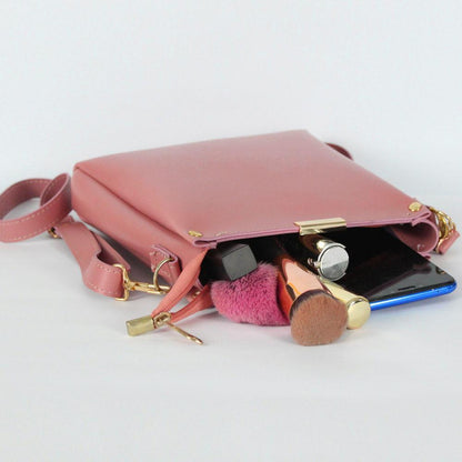 Girl's Rexine Plain Handbag