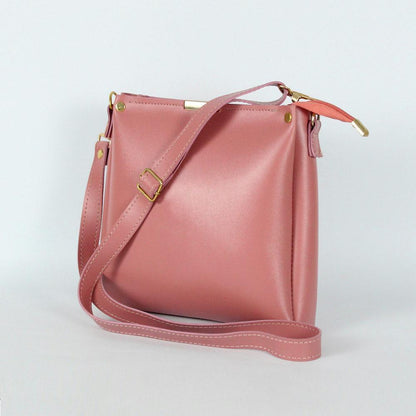 Girl's Rexine Plain Handbag