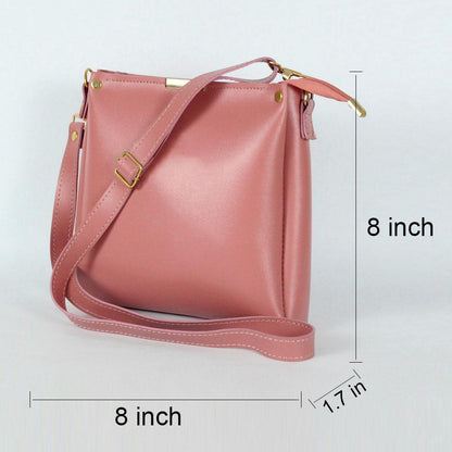 Girl's Rexine Plain Handbag