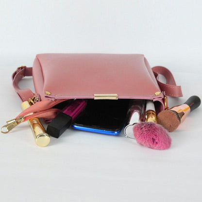 Girl's Rexine Plain Handbag