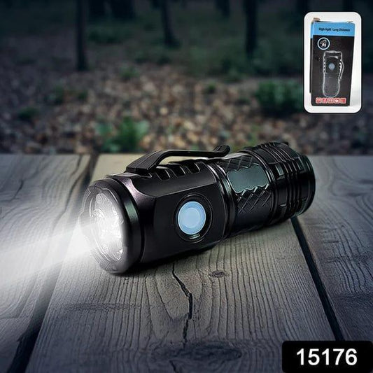 5 Lighting Mode Rechargeable LED Torch Light with Type-C Charging Port - Essential Camping Gear