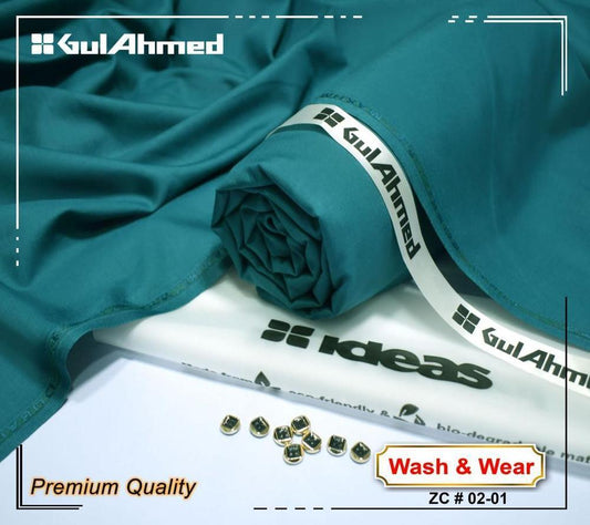 Men’s Unstitched Wash and Wear Plain Suit