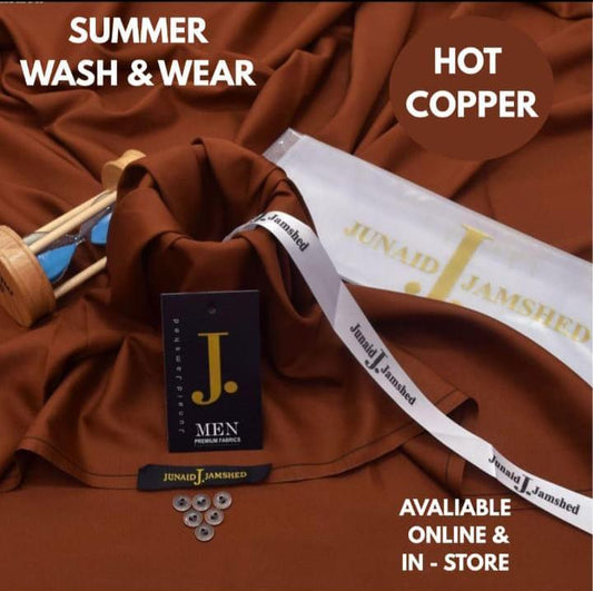 Men’s Unstitched Suit in Brown Wash and Wear Fabric