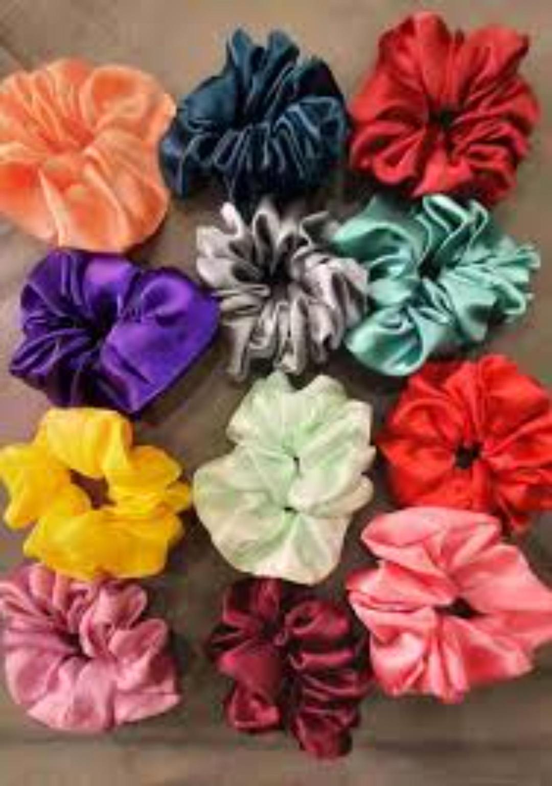 Multicolor Detangler Hair Scrunchies - Pack of 4 Premium Silk Accessories