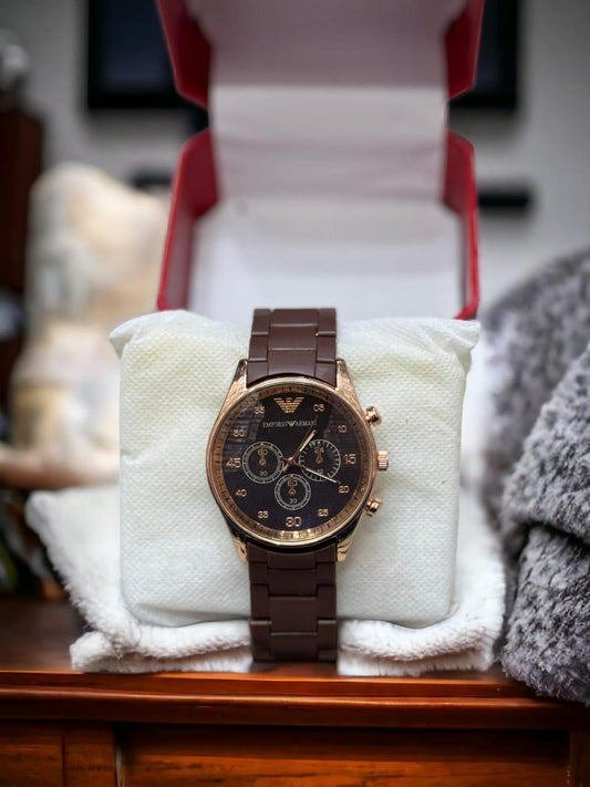 Men's Quartz Analog Watch with Chain Strap