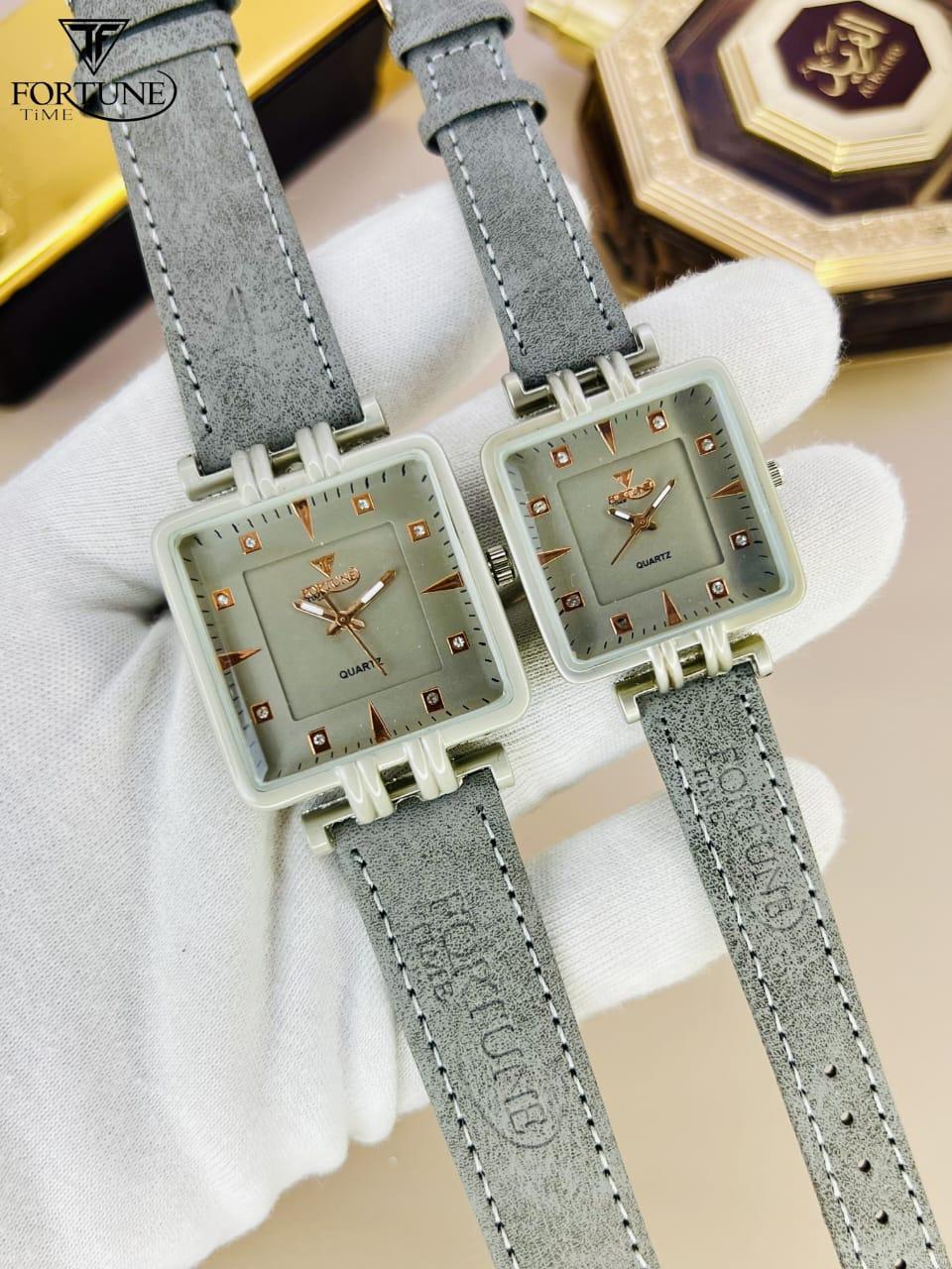 Stylish Quartz Couple Watches - 2 Pcs, Water Resistant,