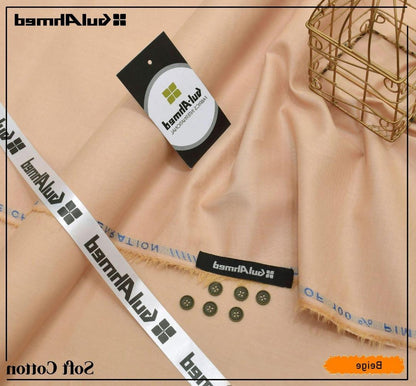 Men’s Unstitched Soft Cotton Plain Suit