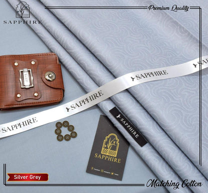 Men’s Unstitched Cotton Self Print Suit