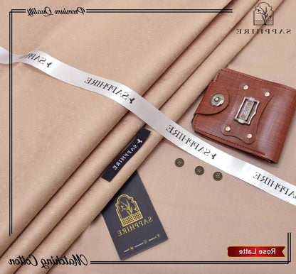 Men’s Unstitched Cotton Self Print Suit