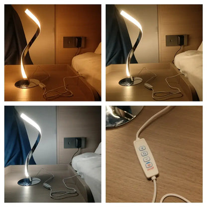 Spiral Night Light Lamp for Bedroom & Reading