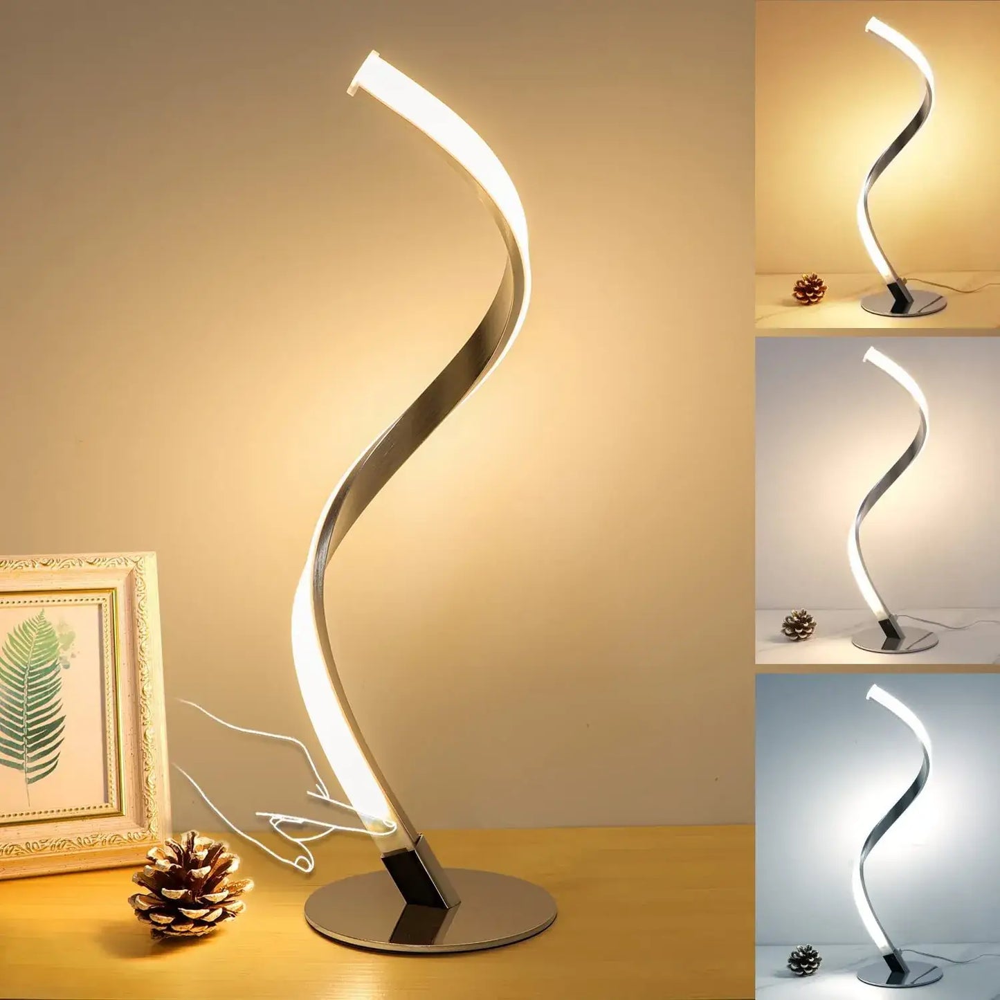 Spiral Night Light Lamp for Bedroom & Reading
