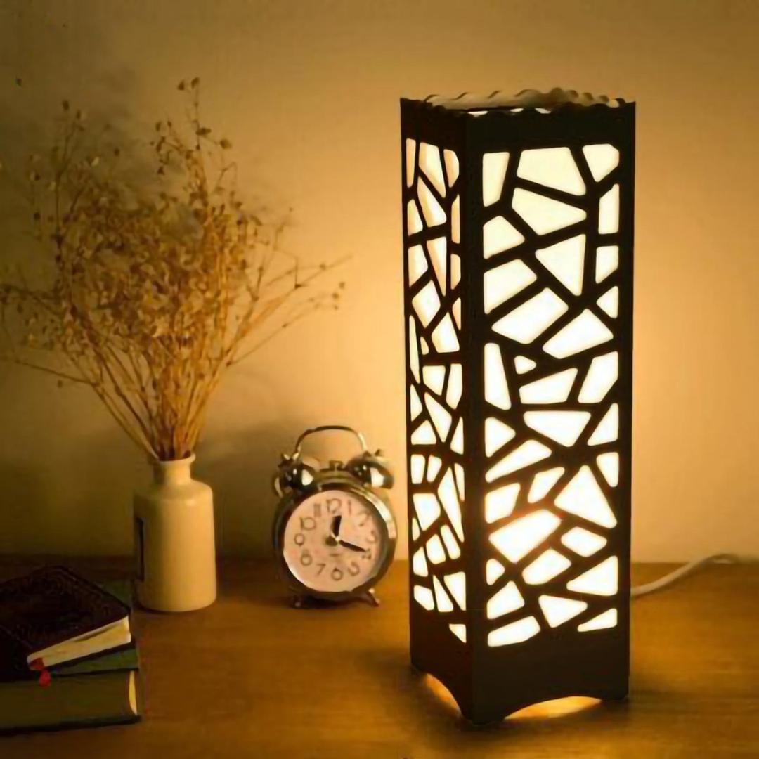 Big Wooden Laser Cut LED Night Lamp