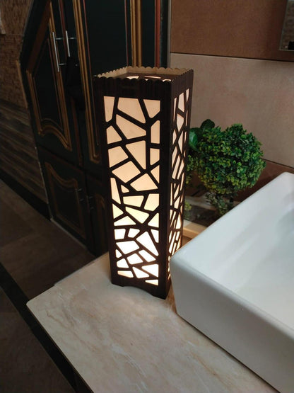 Big Wooden Laser Cut LED Night Lamp