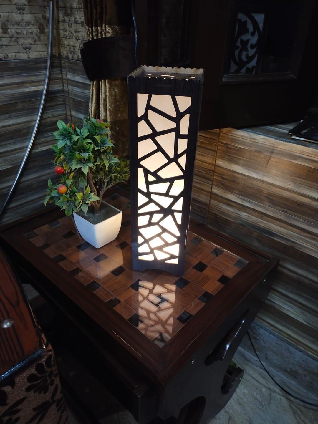 Big Wooden Laser Cut LED Night Lamp