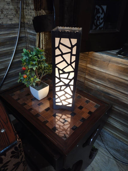 Big Wooden Laser Cut LED Night Lamp