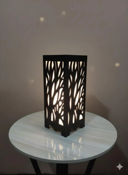 3D Wooden Tree Lamp Black Golden Light for Bedroom Decor