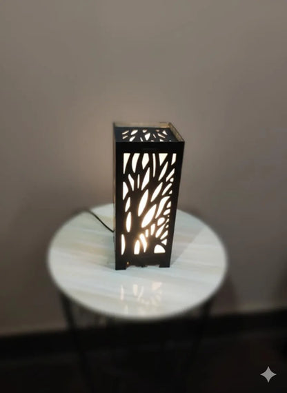 3D Wooden Tree Lamp Black Golden Light for Bedroom Decor