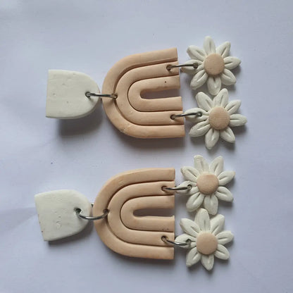 Resin Plating Resin Dangling Earrings
