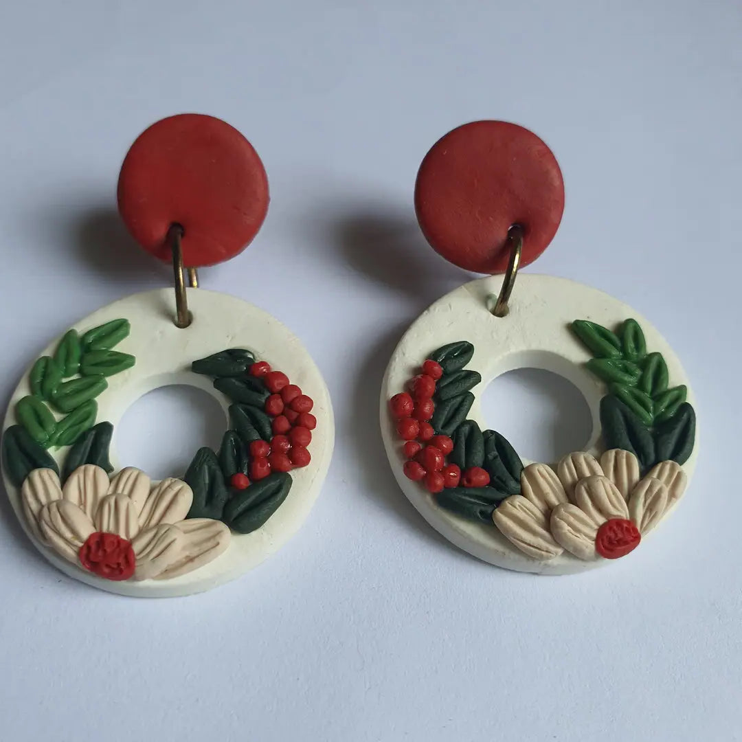 Resin Plating Resin Dangling Earrings