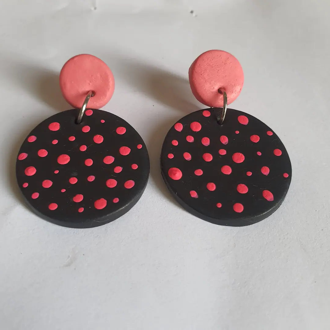 Resin Plating Resin Dangling Earrings