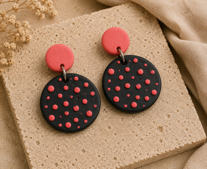 Resin Plating Resin Dangling Earrings