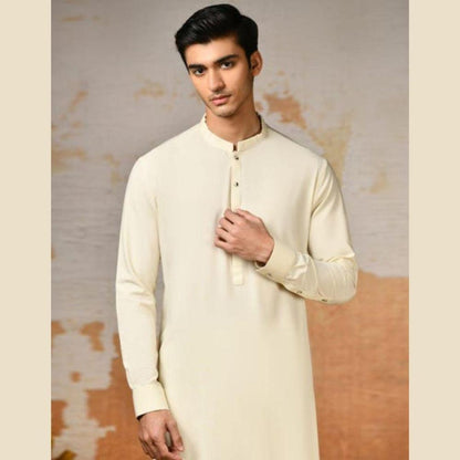 Men's Boski Plain Suit Cream Summer Wear