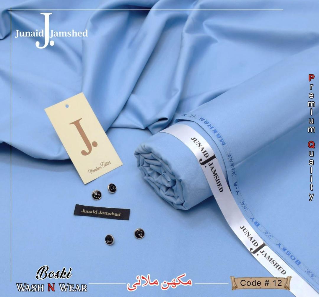 Premium Boski Plain Blue Suit for Men