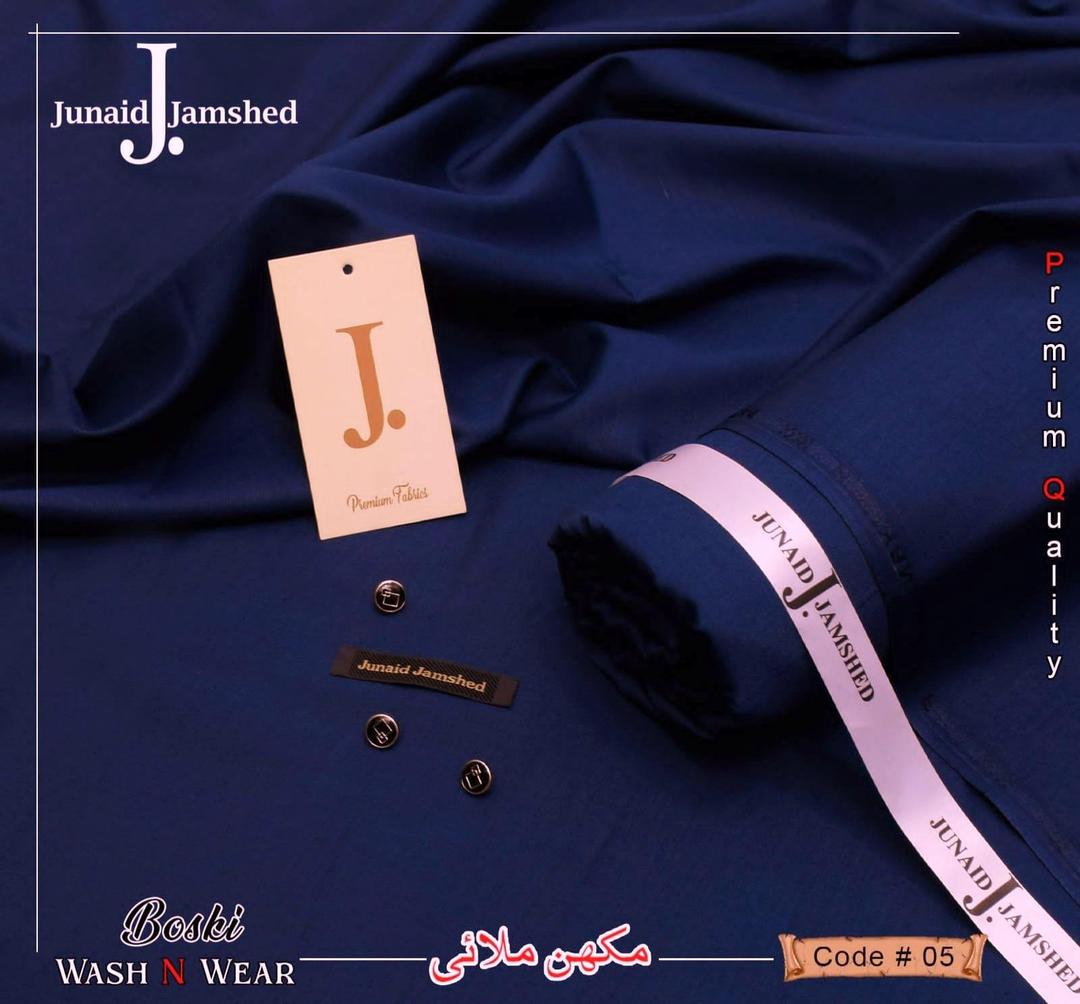 Junaid Jamshed Boski Plain Suit Deep Blue All Season